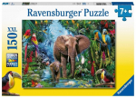 Dėlionė Ravensburger su drambliais Oasis, 12901, 150 d.