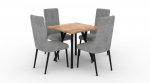 Virtuvės baldų komplektas ADRK Furniture 83 Rodos, pilkas/rudas