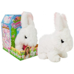 Interaktyvus pliu&scaron;inis zuikutis Lean Toys, baltas