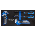 Atsuktuvų rinkinys montavimui ir remontui 20 vnt PH TORX HEX CrV plienas EVA įdėklas HT7G134 HOGERT