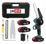 Mini akumuliatorinis grandininis pjūklas Hizu HZCS601 6" 2xAKU 1500