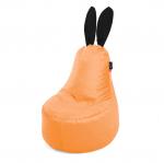 Vaiki&scaron;kas sėdmai&scaron;is Qubo Mommy Rabbit juodos ausys mango veliūras tinkamas prakti&scaron;kas oranžinis