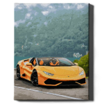 Tapyba pagal skaičius Oh Art! Bright lamborghini, 40x50 cm