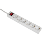 Hama Steckdosenleiste 6-fach mit 5m Kabel und Schalter weiss