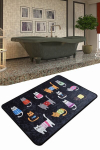Vonios kilimas Black Cats DJT 60x90 cm