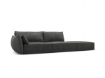 De&scaron;ininė sofa Vanda, 4 sėdimos vietos, pilka