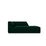 Aksominė de&scaron;ininė sofa Micadoni Ruby, žalia