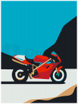 Tapyba pagal skaičius Motociklas, 15x20 cm