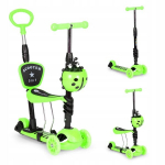 Triratis paspirtukas Ecotoys 5in1, žalias