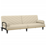 Sofa-lova su porankiais vidaXL, smėlio