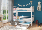 Dviauk&scaron;tė lova ADRK Furniture Aldo, 80x180 cm, balta