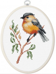 Siuvinėjimo rinkiniai su lankeliai &bdquo;Bird On The Branch&ldquo; 8x10,5 cm SBC106 Luca-S