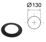 Dekoratyvinis žiedas (rozetė). Juodas metalas, 2 mm. D-130 mm.