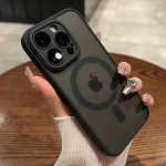 iPhone 15 Pro dėklas su MagSafe magnetu ir kamerų stikliukais, Juodas