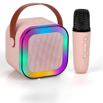 RGB mikrofonas Karaoke Bluetooth garsiakalbis Boombox