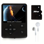MP3 grotuvas MP3 grotuvas su 32GB atmintimi, Juoda