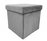 Pufas-daiktadėžė Perfecto, 30x30x30 cm, pilkas