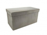 Pufas-daiktadėžė Perfecto Duo, 60x30x30 cm, taupe