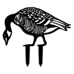 Sodo dekoracija Wallxpert Goose 02, 44x50 cm, juoda