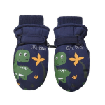 Neper&scaron;lampamos žieminės pir&scaron;tinės vaikams be Snazzy RN-016, DINO, tamsiai mėlynos