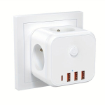 Kubinis lizdas su jungikliu, 7-in-1 adapteris.