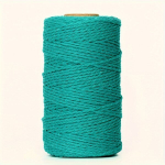 Medvilninė dekoratyvinė nėrimo virvė,  Aqua Green