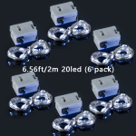 6 Pakuočių Mini LED Pasakų Girliandos Lemputės, Baltas