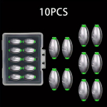 Ovalūs žvejybos masalai su &scaron;vinu, (2,5g/3g/4g/5g/6g)-10vnt