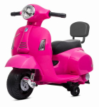 Vienvietis vaiki&scaron;kas elektrinis motoroleris Vespa 35W Sun Baby, rožinis
