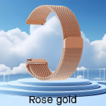 I&scaron;manusis laikrodis 1 vnt. mink&scaron;tas Milane tinklinis plieninis dirželis 20mm, kvėpuojantis ir patogus, suderinamas su Samsung Galaxy Watch 4/5/6 & Watch 4 Classic/ 5 Pro - reguliuojamas magnetinis užsegimas dirželis.,  Mi&scaron;ri spalva 2