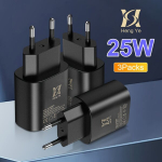 25W USB C įkroviklis 3 vienetai