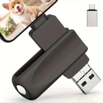 USB laikmena 3-in-1 USB atmintinė telefonams, Juoda