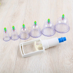 6 dalių vakuuminis masažuoklis i&scaron; plastiko namams