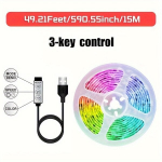 65.6 pėdų RGB LED &scaron;viesos juosta, 5V USB, 3,28 pėdos / 39,37 colio / 1M