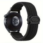 Nailoninė pintinė apyrankė Samsung Galaxy laikrodžiui 44mm 40mm., Juoda