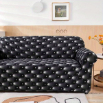 1 vnt. Geometrinio Ra&scaron;to Sofa Pieno &Scaron;ilko Užtiesalas,  Juoda ir balta