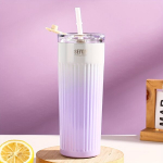 &Scaron;iaudinis gražus didelės talpos nerūdijančio plieno puodelis kavai., violetinė