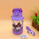 Sanrio mielas ir linksmas vandens butelis su &scaron;iaudeliu., 7003 Kulomi Pull Rope Straw Container Vandens talpykla