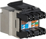 Keystone jungtis Solarix CAT6 STP RJ45 greito užspaudimo, juoda