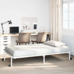 Lovos rėmas be čiužinio sulankstomas baltas 90x200 cm plienas