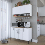 Virtuvės spintelė Hanah Home JE203-3822 balta moderni su stalčiais