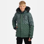Huppa Vaiki&scaron;ka žieminė striukė ALFA, forest green pattern/ forest green