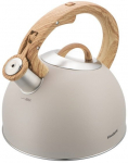 Klausberg Kb7913 arbatinukas, 2.5l, smėlio spalvos, su medžio imitacijos rankena, indukcijai