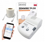 Zenwire TP-210 mini ne&scaron;iojamasis terminis spausdintuvas skirtas etiketėms Bluetooth USB-C