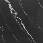 Du&scaron;o padėklas Rea Magnum, Carrara Black, 90x90 cm
