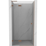 Du&scaron;o durys Mexen Lunar L, kairė, 105 cm, transparent/brushed copper