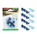 Vejos roboto kontūro laidų jungtys Bradas, 3,4mm, mėlyna, 4 vnt.