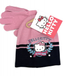 Hello Kitty žieminė kepurės ir pir&scaron;tinių rinkinys mergaitėms, rožinis/juodas
