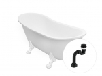 Vonia Besco Olaya 160, White+White, su sifonu Klik-klak Black