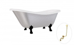 Vonia Besco Otylia Glam 170, Silver+Black, su sifonu su persipylimu Klik-klak Gold